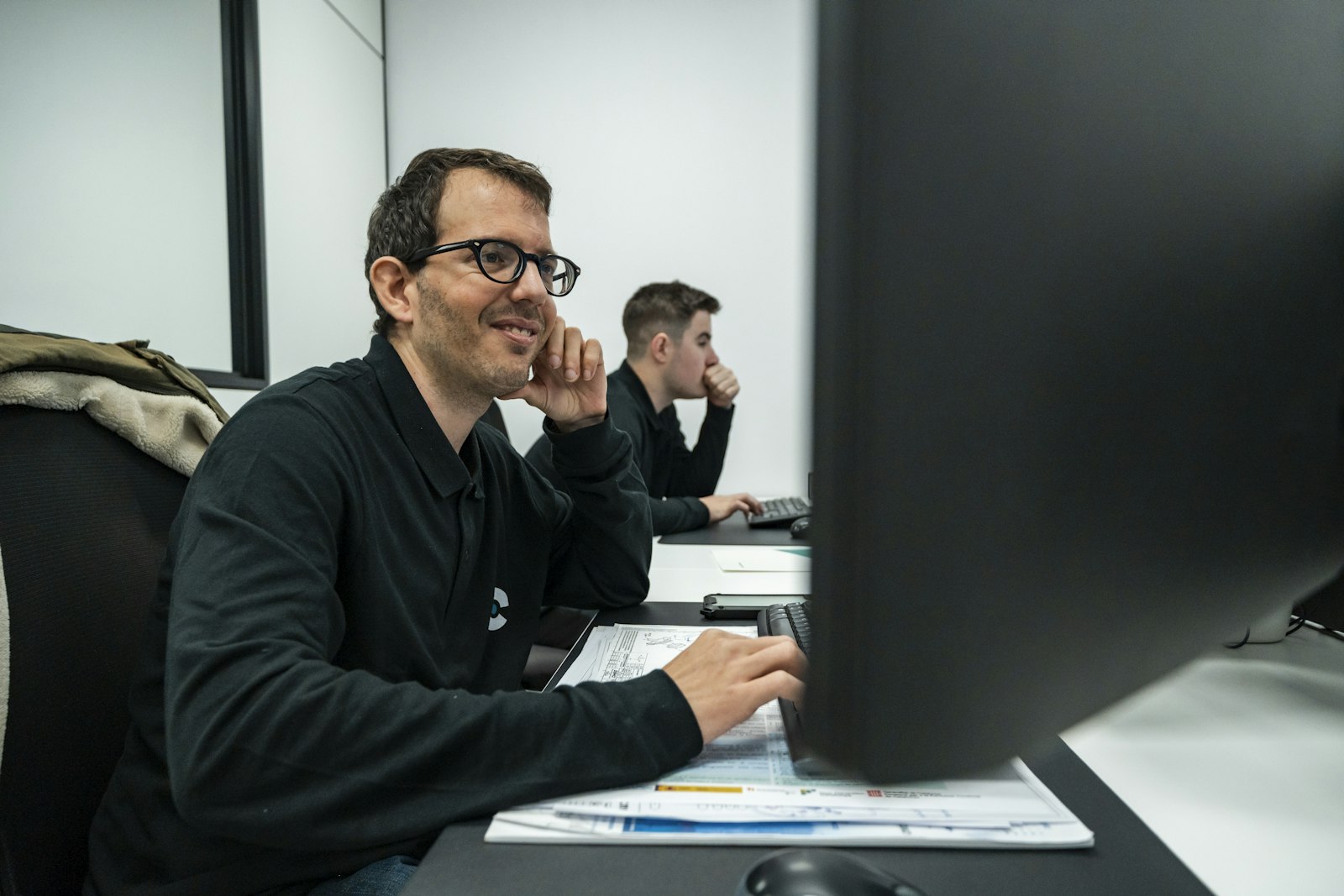 Product engineering team working together